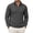 04#Dark Gray, variant on Mens Half Zip Stand Collar Knitted Pullover Sweaters, Diamond Jacquard Quarter Zip Long Sleeve Sweater with Leather Zipper Tab for Daily Wear White M