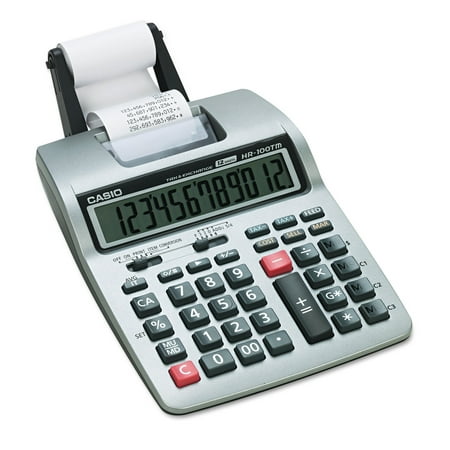 Casio HR-100TM Two-Color Portable Printing Calculator, Black/Red Print, 2 (Best Printing Calculator For Accountants)