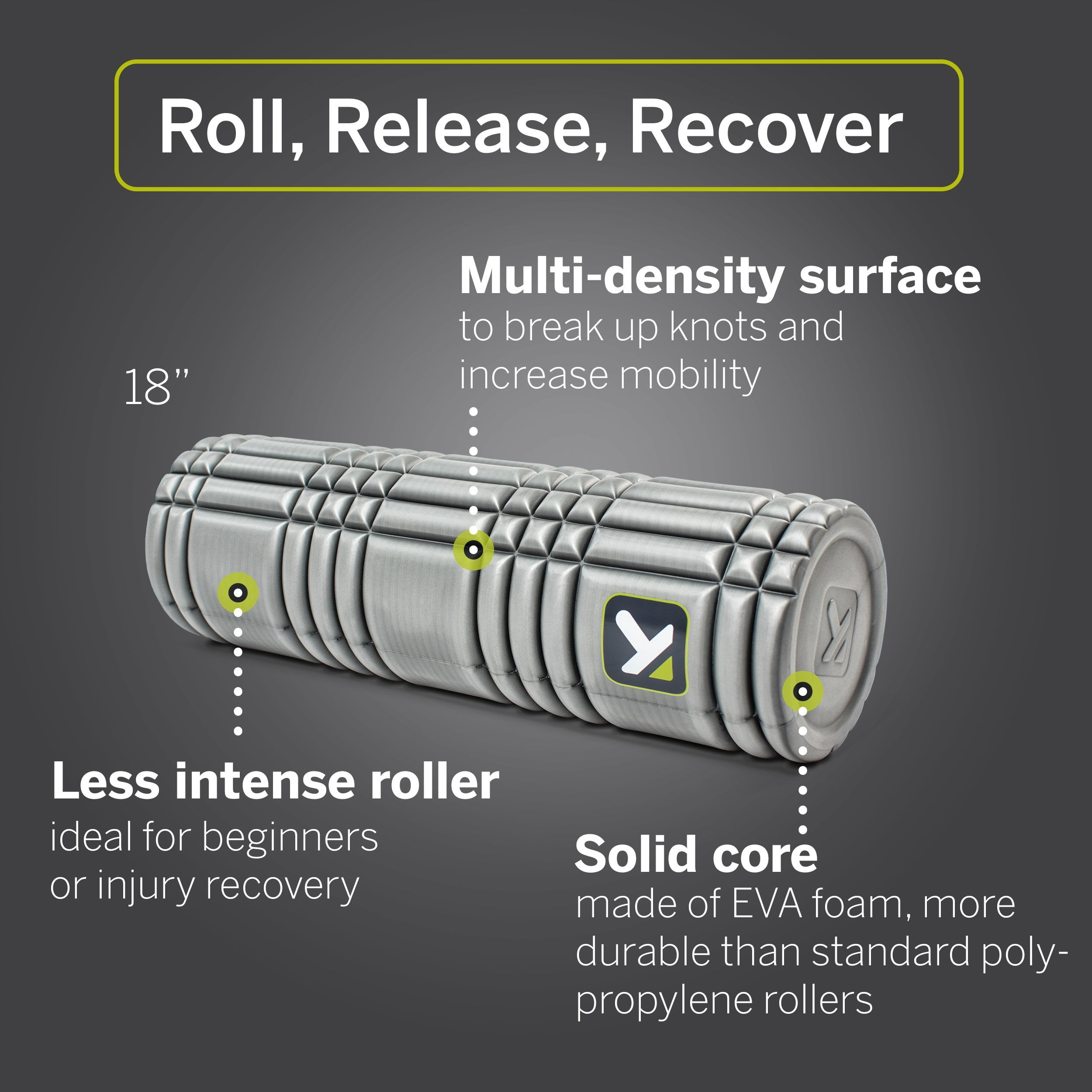 Core Foam Massage Roller With Softer For Exercise  Deep Tissue And - & Tightness Improves Mobility (12'' 18'' 36'')