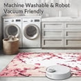 thumbnail image 5 of ODIKA 3'x5' Machine Washable Non-Slip Area Rug, Vibrant Pink and Green Design High Traffic Rug, Pink, 25614, 5 of 7