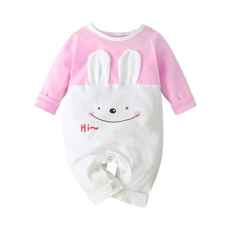 

Dadaria Onesies for Baby 3-24M Newborn Infant Baby Boys Girls Cartoon Bunny Ears Romper Jumpsuit Outfits Pink 74 Baby