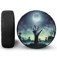 thumbnail image 2 of Zombie Hand Rising From Grave Fabric Spare Tire Cover, Art Tire Decor Weatherproof Dust-Proof Protectors For Suv Rv Camper Trailer Truck 14 15 16 17 18In, 2 of 4