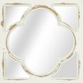 thumbnail image 5 of DecMode 12"W, 12"H White Distressed Small Square Geometric Wall Mirror with Jute Hanging Rope, Set of 4, 5 of 12