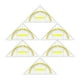 thumbnail image 3 of Juego de 6 transportadores escuadrados transparentes para papelería, dibujo, con mango desmontable, regla triangular para oficina, aula y profesores., 3 of 8