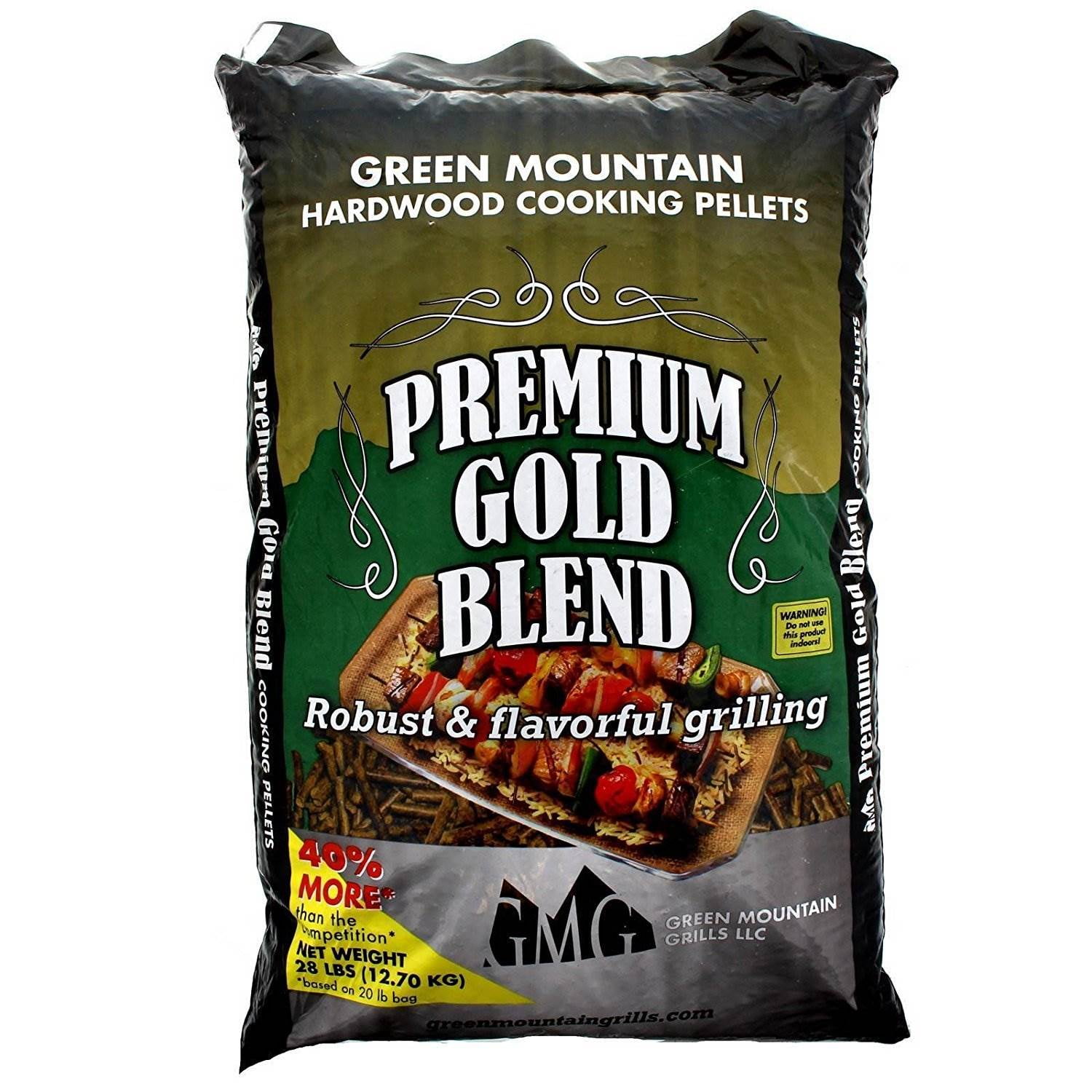Green Mountain Premium Gold Blend Hardwood Grilling Cooking Pellets 6 Pack 