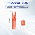 thumbnail image 2 of Uxcell Archery Arrows Nocks 6.2mm, Plastic Insert Arrow Nock Replacement Arrow Tails for Shooting Compound Recurve Transparent Orange, 2 of 7