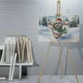 thumbnail image 4 of Hello Winter Shih Tzu Frosty Morning Walk Welcome Snowy Christmas Horizontal Matte Canvas Poster Lion Dog Lover Gifts Wall Art Home Decor - 02018, 4 of 5