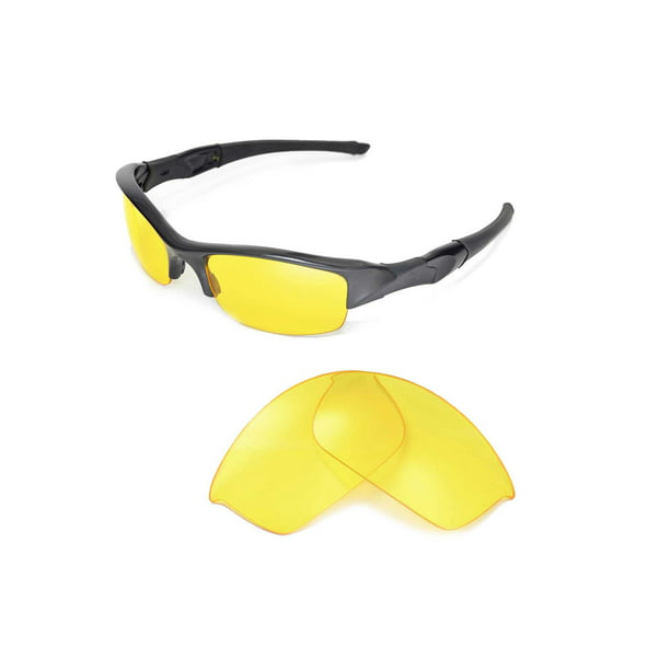 Walleva Yellow Replacement Lenses for Oakley Flak Jacket Sunglasses -  