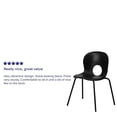 thumbnail image 3 of Bowery Hill Metal/Plastic Designer Cutout Back Stacking Chair in Black, 3 of 8