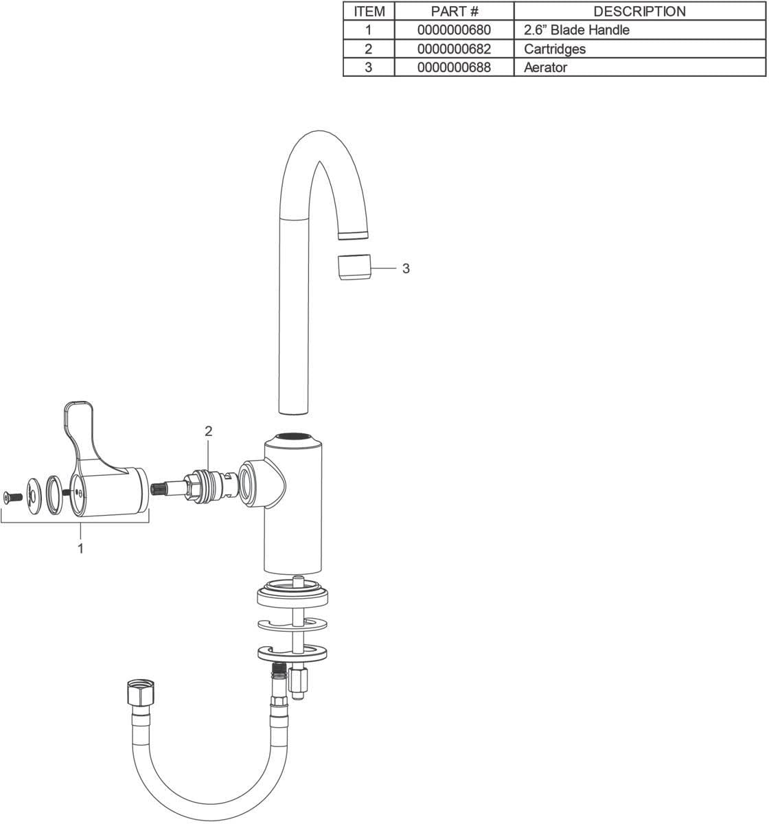 Elkay LKD208513C Elkay Single Hole 12-1/2" Deck Mount Faucet with Gooseneck Spout Lever Handle on Right Side Chrome