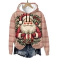 thumbnail image 3 of Women's Oversized Christmas Fleece-Lined Hoodies Long Sleeve Grapdic Tunic Tops Loose 2025 Pullover Going Out Casual Holiday Sweatshirt, 3 of 6