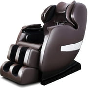 Massage Chair,Zero Gravity,Full Body Shiatsu with S-Track,3D Recliner with Heat,Vibrating & Foot Roller Brown