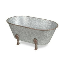 H2H Galvanized Metal Bathtub, Small, 29.1in x 13.8in, Galvanized, Metal, Bathtub