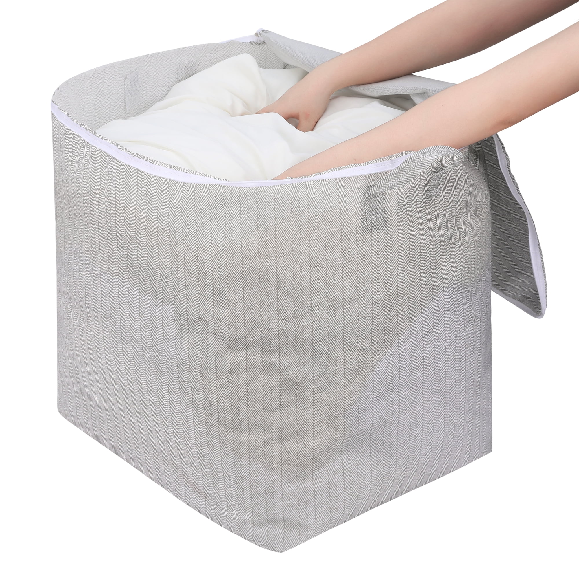 Unique Bargains 1 Pack Clothes Storage Bags Moving Bags Gray 22*17.5*22in
