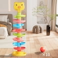thumbnail image 4 of YIFAEUX Kids Ball Drop Tower 2/3/5/7/9 Layers Cartoon Pig Marble Run Track Toy Toddlers Boys Girls Educational Rolling Ball Slide Toy, 4 of 7