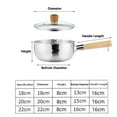 thumbnail image 2 of Stainless Steel Saucepan with Wood Handle,Yukihira Pan,Japanese Milk Pot,Yukihira Pot (with Glass Lid / no Lid) 22CM NO LID, 2 of 8