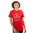 thumbnail image 3 of Christian Family Faith Friends Flag Plus Size Crewneck Graphic Tee Shirt Brisco Brands 2X, 3 of 5