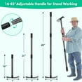 thumbnail image 4 of Hoe Garden Tool,45 Inch Long Garden Hoe and Cultivator, Garden Hand Tiller with Long Handle,Heavy Duty Garden Tools Hoe Cultivator for Gardening,Weeding, Tilling,Lossening Soil,Planting, 4 of 5