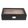 thumbnail image 2 of Fashionable 6 Slots Wristwatch Box & 3 Eyeglass Holes Storage Box for Khaki, 2 of 7