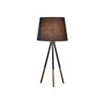 thumbnail image 2 of ORE International Lampe de Table à Jambe Trépied en Métal de 20 Po en Noir Mat/or, 2 of 4