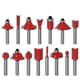 thumbnail image 1 of Brocas De Corte Para Carpintería Cortadores De Fresado De Madera Herramientas De Corte De Enrutador De Alta Resistencia Kit De Sierra De Fresado De Madera Para Tallado De Carpintería,15 Piezas 1/4 Cateissary TO002717-00, 1 of 7