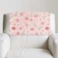 thumbnail image 5 of COEQINE Recliner Headrest Cover PU Leather Chair Headrest Cover Furniture Protector Decorative Head Rest Covers for Recliner/Sofa/Couch/Loveseat, 17x27 Inch, Pink Floral, 2 Pieces, 5 of 7