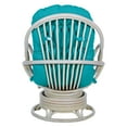thumbnail image 5 of Lanai Rattan Swivel Rocker Chair in Blue Fabric with White Wash Frame, 5 of 8
