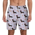 thumbnail image 3 of Uemuo Dachshund Dog Pattern Mens Swim Trunks Quick Dry Board Shorts with Mesh Lining, Stretch Beach Shorts Quick Dry No-Chafing Board Shorts-Large, 3 of 9