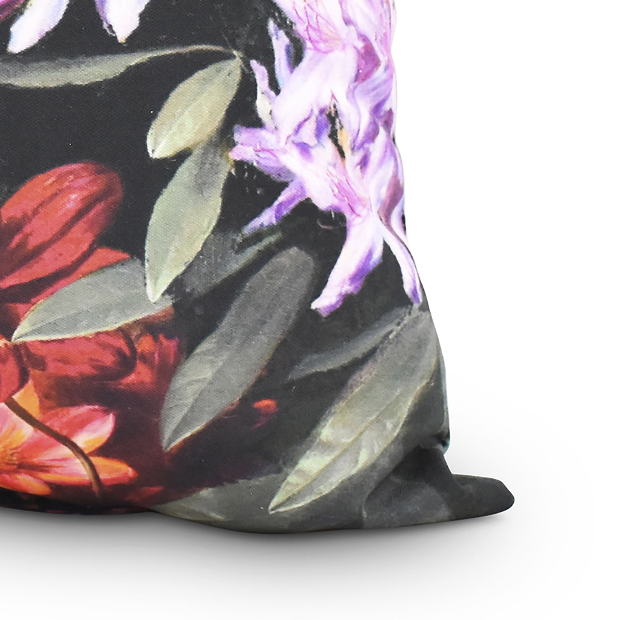 Simply Daisy, 20" x 20" Floral Craze Black Floral Print Decorative Outdoor Throw Pillow