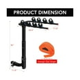 thumbnail image 5 of 2-Bike Hitch-Mounted Bike Rack, Foldable Steel Frame Bicycle Car Rack with Anti-Rattle Hitch Tightener and Tie Straps, Bike Carrier Rack Hitch for SUVs, Trucks and More, 5 of 8