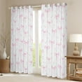 thumbnail image 2 of jejeloiu Kawaii Bow Black Out Curtains,Girls Bow Knot Curtains Pack of 2 (42x63 Each),Lightpink Flower Flower Bedroom Curtains For Child,Breathable Bedroom Decorative, 2 of 6