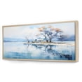 thumbnail image 2 of Designart "Oasis of Minimalism at Lakefront Cottage IV" Extra Large Landscapes Framed Wall Art - Coastal White Landscape Cottage Hallway Framed Wall Art Decor, 2 of 6