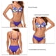 thumbnail image 5 of Traje de baño dividido con ribete de volantes, traje de baño con estampado floral para mujer, traje de baño tankini con pajarita para mujer, artesanía excepcional, 5 of 6