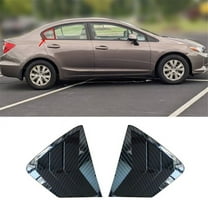 2pcs Car Side Quarter Window Vent Louver Shutter Cover For 2012-2015 Honda Civic