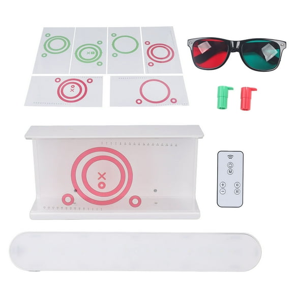Red Green Stereo Chart, Disinhibition Training LED Low Vision Vectograms Bright Lighting for Monocular Inhibition