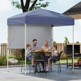thumbnail image 4 of Costway Pop-Up Canopy Tent with 1 Half Sidewall, Easy Setup Folding Outdoor Sun Shelter Gray, 4 of 10