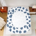 thumbnail image 5 of Feelyou Navy Abstract Ombre Twin Sheet Sets for Teen, Cycle Polkadots Twin Fitted Sheet, Modern Fashion Style Flat Sheet, Lightweight Room Decor, 3pcs, 5 of 7