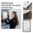 thumbnail image 3 of Sacs de Rangement en Papier D\'aluminium Refermables Réutilisables, Étanches, avec Fermeture Éclair, pour Aliments, Congélateur et Bouillance, Lot de 10 en Plusieurs Formats (P/M/G) pour Préparation de Repas, Collations et Ingrédients, 3 of 9