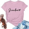 thumbnail image 4 of Grandma Shirts for Women Shirt Heart Printed Casual Short Sleeve Tee Top, 4 of 5