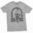 thumbnail image 6 of Men's Bicycle Bike T-shirt Old guy on bicycle Papa Dad Grandpa biking Tee Shirt Christmas Tee, 6 of 7