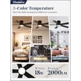 thumbnail image 3 of Ventilador de Techo Fanbulous 42" Montaje a Ras 3CCT 6 Velocidades Negro, 3 of 7