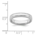 thumbnail image 2 of 925 Sterling Silver Polished Patterned Stackable Rhodium Ring Size 9 Stackable Ring for Women, 2 of 2