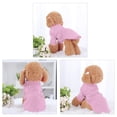 thumbnail image 2 of Polyester Dog Sweatshirt Pet Winter/Fall Clothes Fleece Lined Warm Coat for Small and Medium Dogs Pink S, 2 of 7