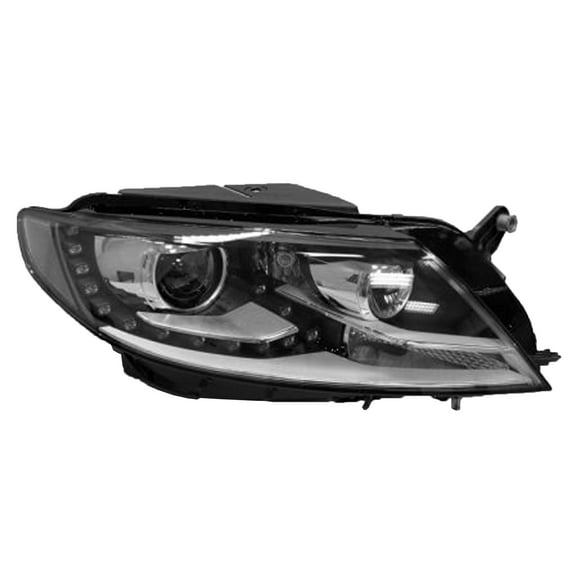 KAI New OEM Replacement Passenger Side Headlight Lens And Housing, Fits 2013-2017 Volkswagen CC