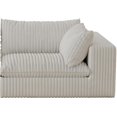 thumbnail image 4 of 118" Cloud Modular Sectional Couch,Modern Double-Layer Design Upholstered Couches, Comfort Corduroy Fabric Sofa for Living Room, Deep Seat Couch, No Assembly Required (White,3 Seater), 4 of 6