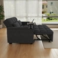 thumbnail image 4 of Loveseat Sofa Bed with Pull Out Bed,Sleeper Sofa with Pockets and USB,Modern 2 Seater Convertible Small Couch for Living Room Bedroom Apartment, Green, 4 of 8