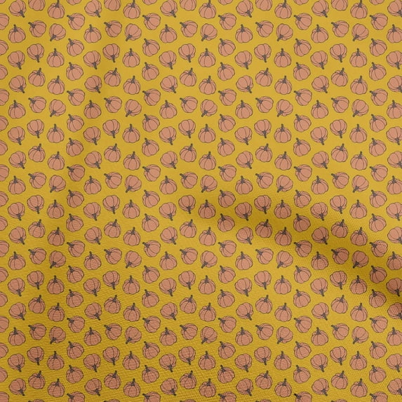 oneOone Silk Tabby Yellow Fabric Pumpkin Dress Material Fabric Print Fabric By The Yard 42 Inch Wide