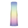 thumbnail image 5 of FAIWAD Robes d'Été Grande Taille pour Femmes 2024 Sans Manches Décontractées Robe Maxi Dégradé Boho Plage Robe Débardeur, 5 of 5
