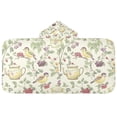 thumbnail image 5 of Yayeee Kids Hooded Towel with Hand Pockets Beach Soft Absorbent Bath Wrap 50 x 23.5 inch, Purple Birds Teapots, 5 of 5
