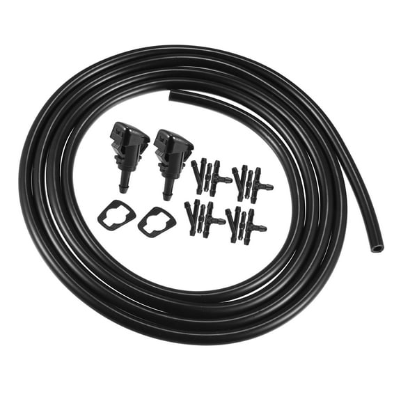 2pcs Windshield Washer Nozzle for Dodge Neon 2000-2005 1.8 Meters Hose with Connectors Kit 5116088AA